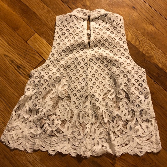5/$25! Lace Mock Neck Sleeveless Top - Picture 2 of 3